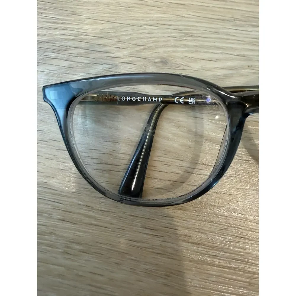 Longchamp LO2693 400 Grey Transparent Cat Eye Eyeglasses Frames 54-18-140
